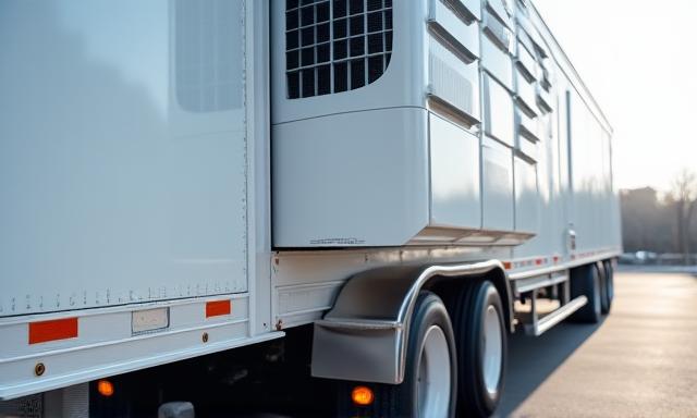 Refrigerated trailer with temperature control unit