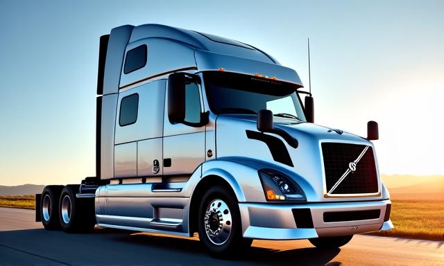 Modern aerodynamic semi-truck cab